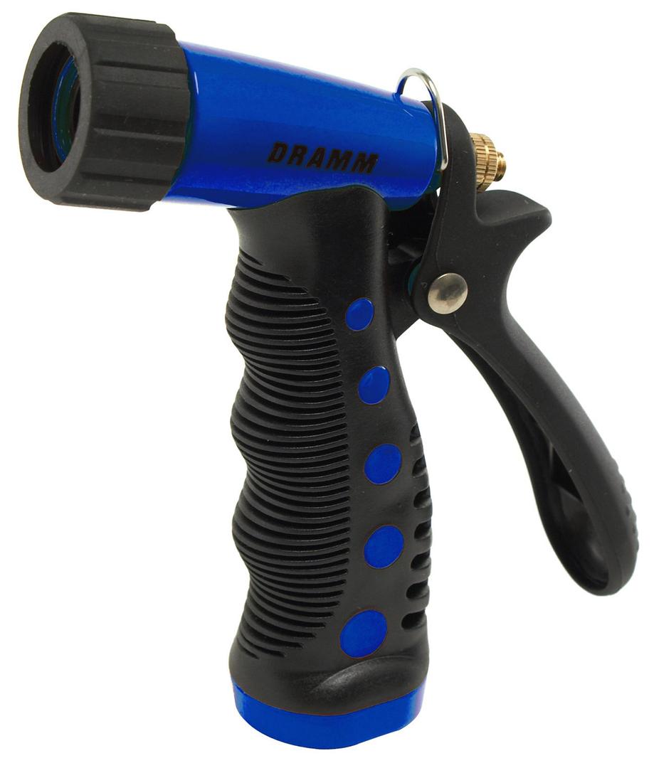 Dramm ColorStorm Premium Pistol Spray Nozzle – Heavy-Duty Adjustable Garden Hose Sprayer with Ergonomic Grip & Variable Water Patterns for Garden, Car, Deck, and Outdoor Cleaning – Blue