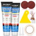 DIYSELF 9 Pack Drywall Repair Kit, Surface Repair Kit, Spackle Wall Repair, 2×100g (7oz Total) Putty, White Drywall Mud, Plaster for Holes, Cracks, Gaps, Fast-Drying Hole Filler with Scraper, Sander