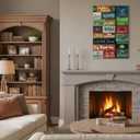 Family Rules Canvas Wall Art Inspirational Family Quotes Paintings Pictures Wall Decor Poster Prints Artwork for Office Bedroom Living Room Wall Decoration