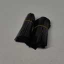 Mylar Style Barrier Bags Zipper w/Heat Seal 100 Bags (Gloss Black/Gloss Black, PR - 6x2".7")