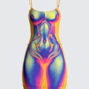 Xavier Body Print Dress - Clutch, Size S 