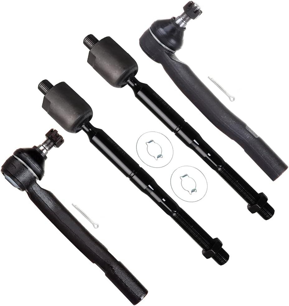 SCITOO 4pcs Front Suspension Kit Inner Tie Rod End Outer Tie Rod End Fit 2007-2012 For Lexus ES350 2005-2012 For Toyota Avalon 2007-2011 For Toyota Camry
