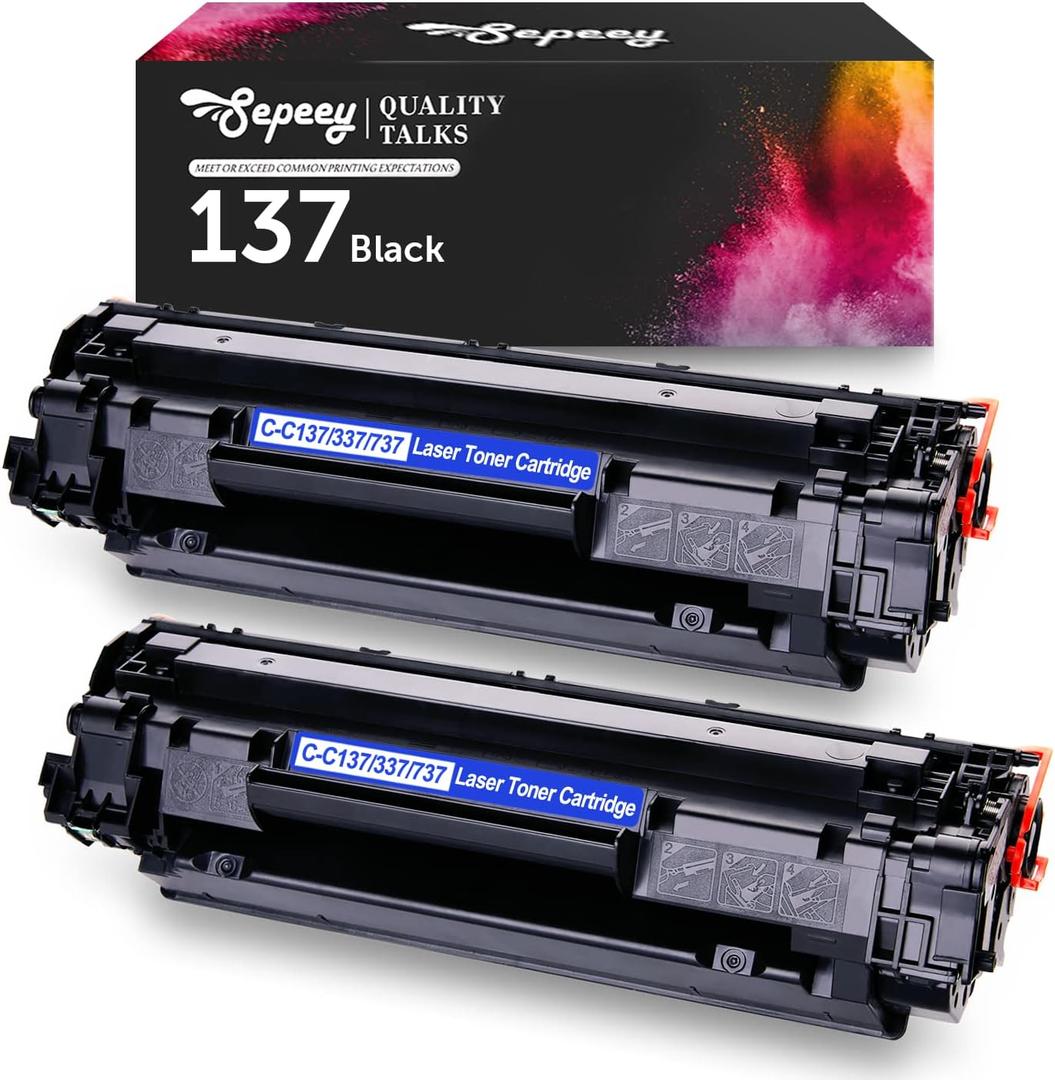 Compatible for Canon 137 Black Toner Cartridge, Use with Canon ImageClass MF232w, MF242dw, MF212w, MF216n, MF217w, MF244dw, MF247dw, MF249dw, MF227dw, MF229dw Laser Printers, 2 Pack