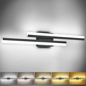 PRESDE 32 Inch LED Vanity Light Black Bathroom Light Fixtures Over Mirror Modern Bath Lighting Bar 5CCT