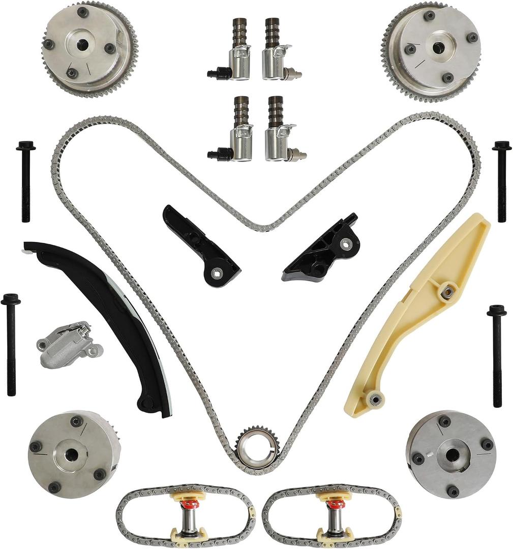 90738S Timing Chain Kit VVT Cam Phaser For Ford F150 Explorer Edge 3.5 3.7L