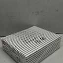 Amazon Basics 100% Organic Cotton Kids' Sheet Set with Pillowcase, Twin, Striped White and Navy