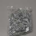 Ripeng 100 Pieces Christmas Gutter Clips & Hooks, Stainless Steel Heavy Duty Light Hook for Metal Gutter, Holiday Light Clips for Outside Grid Hanger Wire Ornament String Party Hanging Decor(Silver)