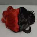 Red and Black Wig for women Curly Two Ponytails Wig for Girls Halloween Costume Party Cosplay Wig (1 Count (Pack of 1), Color-2)