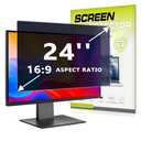 27-inch computer privacy screen filter, 16:9 privacy shield with nano tape