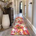 Rugshop Multi Bright Flowers Non Slip Non-Shedding Runner Rug for Hallway, Entryway and Kitchen, 2'7" x 10'