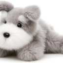 Adorable Schnauzer Dog Stuffed Animal Soft Plush Toy Cute Birthday Gifts for Boys Girls Kids Toddlers