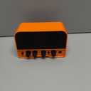 LEKATO Mini Guitar Amp Rechargeable Electric Guitar Amplifer 5W, Clean/Overdrive Channels,Portable Small Amp for Guitarist Practice,Orange