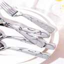 HIKAA 20PCS Silverware Set Service for 4,Premium Stainless Steel Cutlery Set, Mirror Polished Flatware Sets,Modern Kitchen Eating Utensils Set Include Spoons Forks Knives