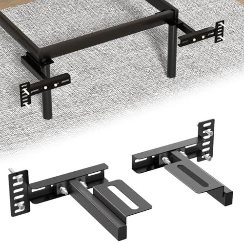 KOSEOO Adjustable Headboard Brackets for Metal Bed Frames – Universal Headboard Attachment Kit with Footboard Extension | Fits Twin, Full, Queen, King Beds, 2 Pack (Black)