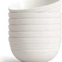 Homestockplus Non Ceramic 68 Oz Salad Bowls,Large Serving Bowls 6 Pcs Unbreakable Ramen Bowl for Salad,Soup,Ramen,Noodle,Oatmeal,Snack Apply to Kitchen, Freezer,Dishwasher & Microwave Safe (Off-White)
