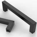 Asidrama 10 Pack 5 Inch(128mm) Matte Black Kitchen Cabinet Handles, Stainless Steel Cabinet Pulls Kitchen Cabinet Hardware for Cupboard Drawer Handles Dresser Pulls