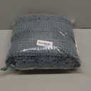 Non Slip Thick Shaggy Chenille Bathroom Rug Mat Set Extra Soft and Absorbent Striped Floor Rugs, 2 Piece, Machine-Washable (Stone Blue)