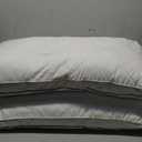 Peace nest Medium-Firm Goose Feather Down Pillow with Gusset, Medium Neck Support for Stomach, Side and Back Sleepers - White Medium - King