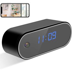 Hidden Camera Detector with Clock HD 1080P WiFi Nanny Cam Wireless Camera Night Vision& Motion Detertor for Indoor Security