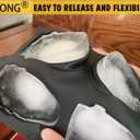 4 x JETKONG Skull Cake Pan Silicone Skulls Cakelet Mold Skull Pirate Cake Tin Baking Pan (Black)