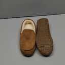 shoeslocker Men's Slippers Warm Soft Plush Memory Foam House Slippers for Men Comfortable Bedroom Moccasin Slipper Non-Slip Indoor Outdoor (9, Beige)