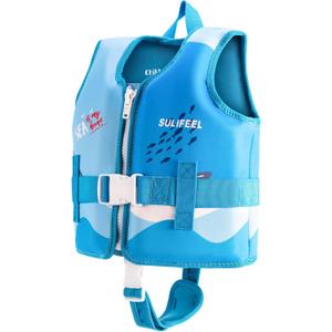 SULIFEEL Kids Swim Vest Toddler Floaties for 20-45 lbs Boys Girls, Toddler Swimming Jacket with Adjustable Safety Strap, Easy On and Off Swimming Aid for Age 2-6 Years Learn to Swim