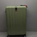 Hanke 24 Inch Luggage Suitcases With Spinner Wheels Lightweight PC Hard Shell Rolling Suitcase With Travel Lock,Checked-Medium 24-Inch(Bamboo Green)