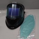 WHA100 Auto Darkening Welding Helmet-CE EN175 Certification-Solar&Battery Power-4 Sensors0.04ms Response Time-Optical grade 1/1/1/2-True Color Wide View Screen-Shade 8~12 for SMAW, MIG, TIG, GTAW