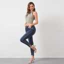 Modatope Kitten Heels for Women Open Square Toe Ankle Strap Sandals Low Heels Dress Shoes for Party (White)