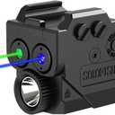 SOLOFISH 500lm Pistol Light and Purple/Infrared (IR)/Green Blue Beam Combo, Rechargeable Aluminum Weapon Light and Beams for Guns with a Rail