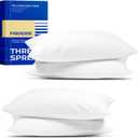 Thread Spread 100% Egyptian Cotton King Size Pillow Cases Set of 4 - Luxury 1000 Series Paradise Collection Pillow Cases King Size (Pack of 2, White), Soft Cooling Hotel Egyptian Cotton Pillowcases