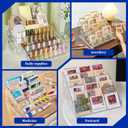 Philbinden 7 Tier Acrylic Card Display Stand,12" Sports Card Shelf-Versatile Display for Trading Cards, PSA Cards, Baseball Cards, Football Cards, Graded Cards and Business Cards and Stickers