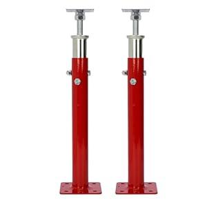2 PCS Adjustable House Jacks Post for Leveling, 19"- 36"(1'7"-3') Floor Joist Support Jack for Basement and Crawl Space, 4400 lbs Max Load Capacity(Each), Galvanized Steel, Red