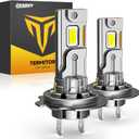 Upgraded H7 H7LL Light Bulbs, 80,000LM Insane Brightness, Real 1:1 Halogen Mini Size H7 Fog Lights, 6500K White with Ultra-Bright LED Chips, Plug and Play, Pack of 2