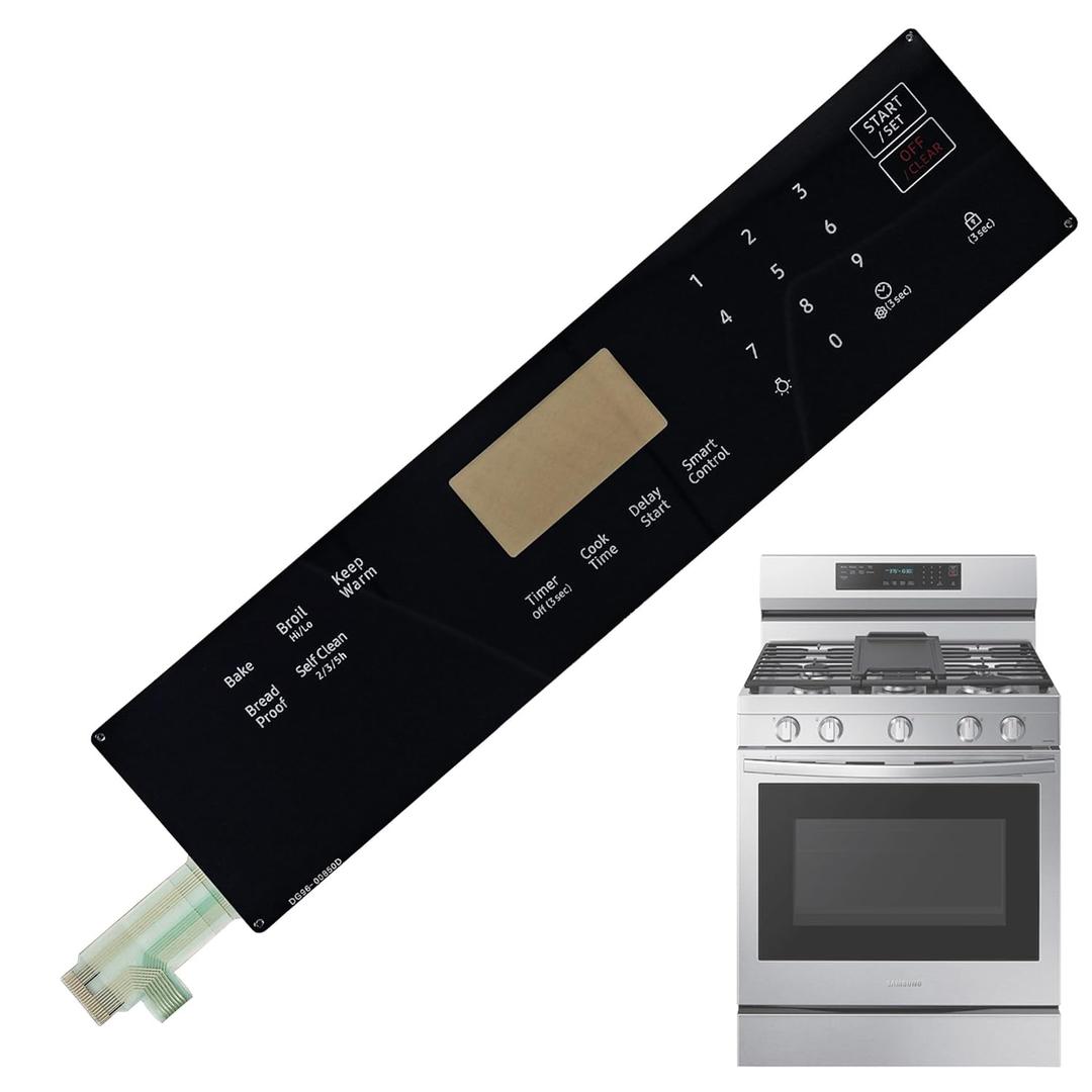 Upgraded DG96-00850D Range Membrane Switch Touchpad Control Panel Compatible with Samsung Gas Ranges Ovens,Fit Models NX60A6311SS/AA-00,NX60A6311SG/AA-00,NX60A6311SG/AA-02,NX60A6311SG/AA-01