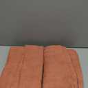 LAMIT Terracotta Linen Boho Curtains 84 inch Length 2 Panels, Light Filtering Burnt Orange Panels Back Tab and Rod Pocket Western Rustic Drapes for Bedroom/Living Room, 52 x 84 Inch