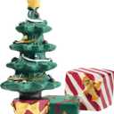 Christmas Aquarium Decoration Set: Christmas Fish Tank Decorations Xmas Tree Figure Present Box Miniature Resin Micro Landscape Ornaments for Fish Tank Supplies Table Decor