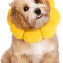HOMBYS Soft Dog Cone for Dogs and Cats, Cute & Fluffy Flower Shape for Claming, Adjustable Dog Collar Alternative After Surgery, Protective Elizabethan Collar for Dogs Recovery & Stop Licking, S