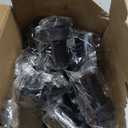 Chumia 30 Pcs Door Stopper Mounted Floor Stops Stainless Steel Cylindrical Stopper Modern Decorative Rubber Bumper Stops Holder Wall Protector for Bottom or Top of Door (Black)