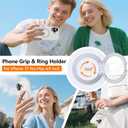 for iPhone 17 Case with Stand White, Fits MagSafe Ring, Military-Grade Drop Protection, Build in Kickstand,Slim Matte Finish Shockproof Phone Cover 6.3"