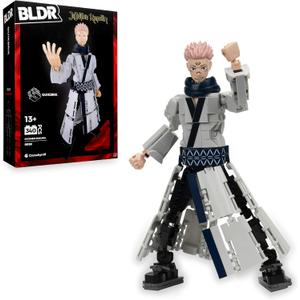 BLDR Ryomen Sukuna Buildable Action Figure Construction Set 0038-12-Inch Articulated Constructible Figure with 341 Pieces