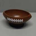 1 Pcs Football Shaped Snack Bowl Football Serving Tray Reusable Charcuterie Bowl Resin Appetizer Serving Dish for Candy Chips Popcorn Sport Birthday Party Decoration Tailgate Dinner