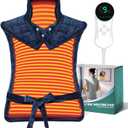 Heating Pad for Neck, Shoulders and Back, 24"x37" Large Weighted Electric Heated Pad with 9 Heat Settings & 4 Timer Options, Auto Shut-Off, Machine Washable Grandmother Birthday Christmas Women Gift (Blue)