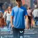 GearGlacier Instant Cooling Quick Dry Workout T-Shirt Men Undershirt Moisture Wicking Performance Running Comfort Tee (Blue, M)