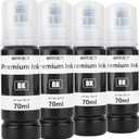 Replacement for Epson T522 522 Black Ink Refill Bottles for ET-2803 ET-2720 ET4800 ET-2800 ET-2760 ET-4760 ET-2750 ET-3760 ET-2850 ET-15000 ET-4700 ST-4000 ST-2000 ET-3710 Printer(BK), 3 Pieces