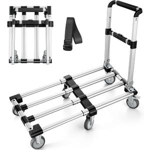KEDSUM 500LB Heavy Duty Foldable Push Cart Dolly with 6 Wheels