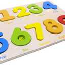 Aile Wooden Preschool Learning Number Puzzles Toys for Kids Age 2-4 Educational Toys.