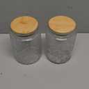 Glass Storage Jars With Airtight Lid, 23.7oz Canister For Kitchen Counter with Bamboo Lid, brown sugar, candy, coffee, cookie, salt, tea,pantry cute Jar (Begonia & Sunflower)