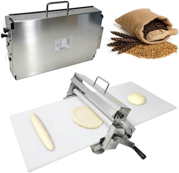 40.9” x 15.5” Manual Folding Dough Sheeter Machine, Portable Stainless Steel Dough Roller with Adjustable Thickness for Pizza, Pastry, Cookie Dough