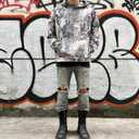 heyheyshine Oversized Leopard Print Hoodie Y2K Camo Zipper Cardigan (XXL)